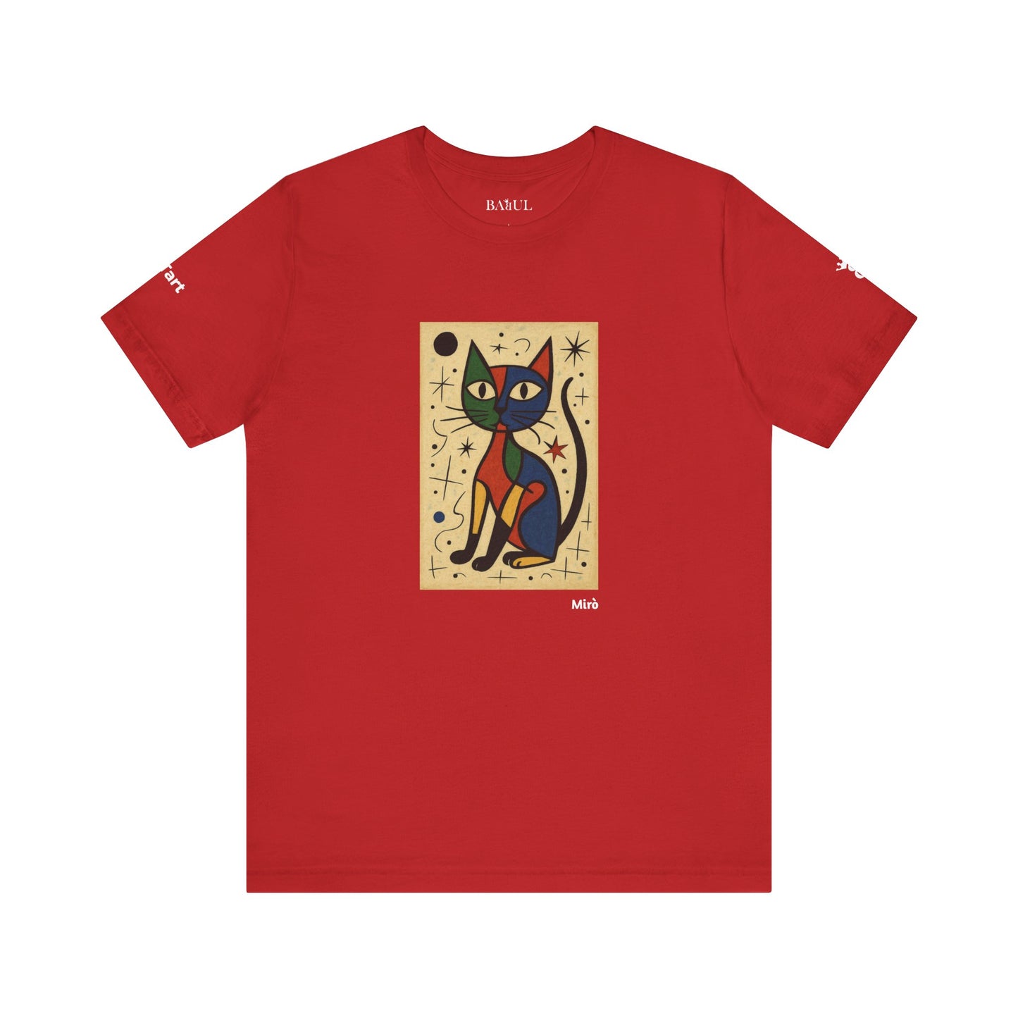 CATART Unisex Jersey Cat T-Shirt - MIRO - Iconic Painting Reimagined with Cats