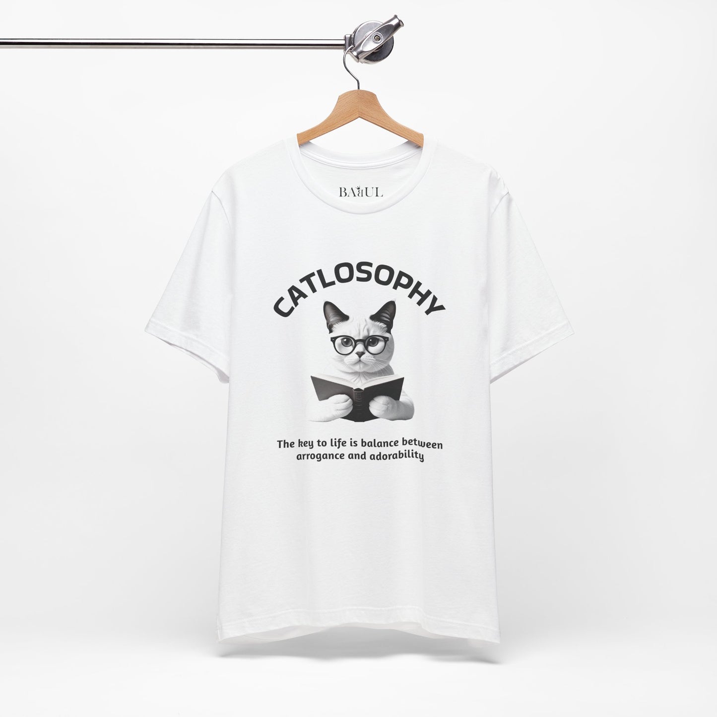 Catlosophy Unisex Jersey Short Sleeve Tee –  "The Key to Life" Design