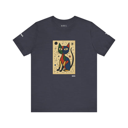 CATART Unisex Jersey Cat T-Shirt - MIRO - Iconic Painting Reimagined with Cats