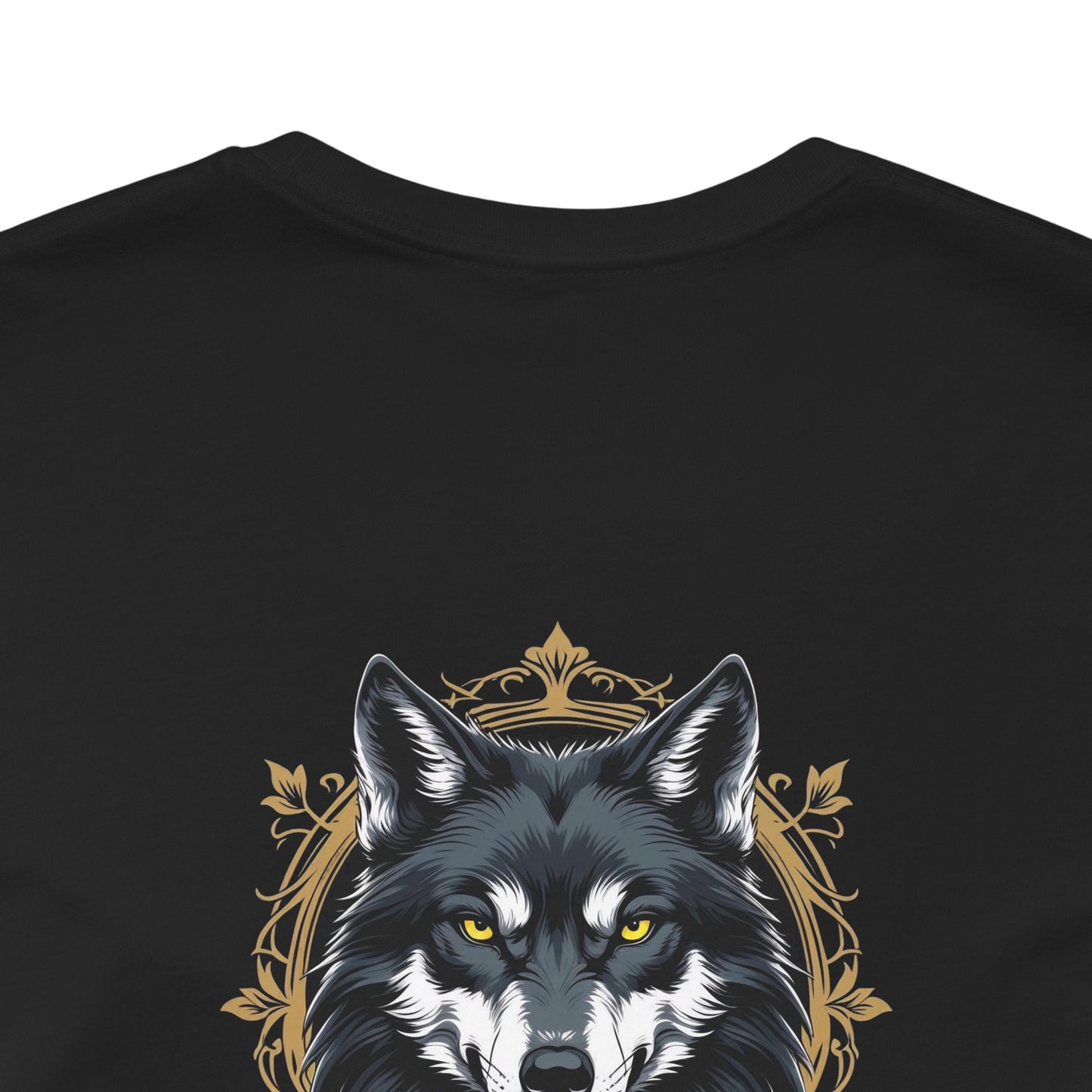 Wolf – The Midnight Sentinel - Magic Animals T-Shirt Black Only (graphic on the back)