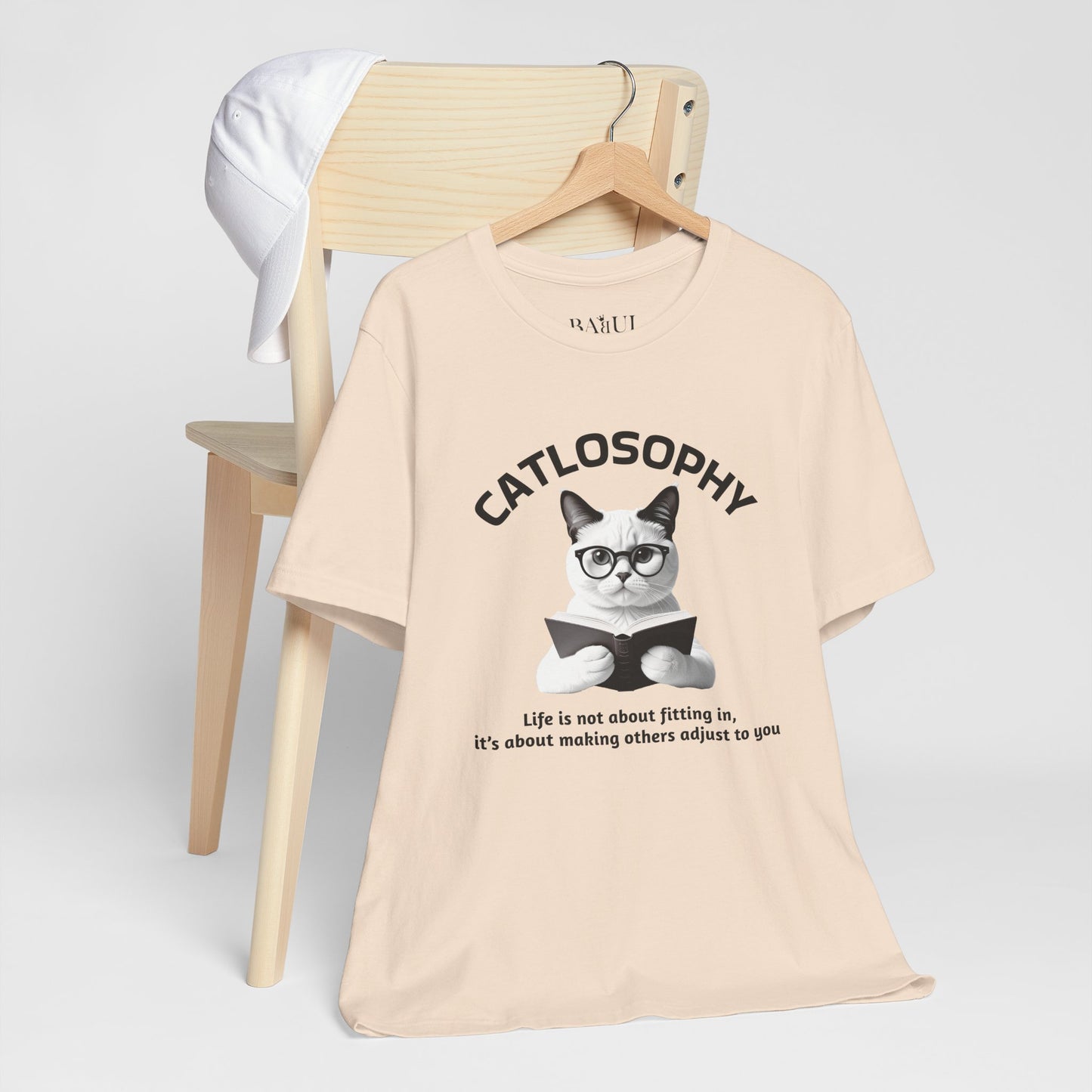 Catlosophy Unisex Jersey Short Sleeve Tee –  "Life isn't about fitting In" Design