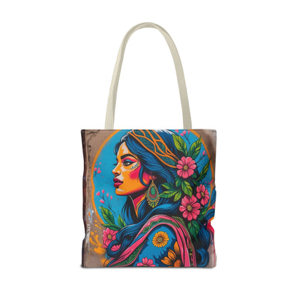 Artistic Surge - Eco-Friendly Canvas Tote Bag - FLOWERING WOMAN