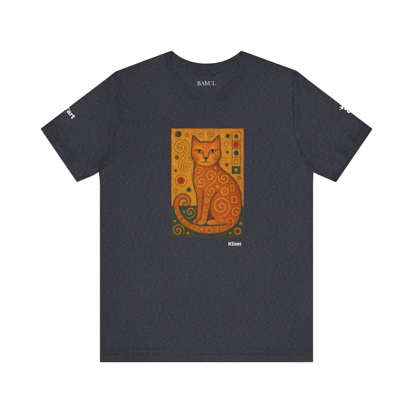 CATART Unisex Jersey Cat T-Shirt - KLIMT - Iconic Painting Reimagined with Cats