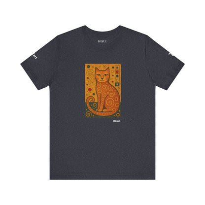 CATART Unisex Jersey Cat T-Shirt - KLIMT - Iconic Painting Reimagined with Cats