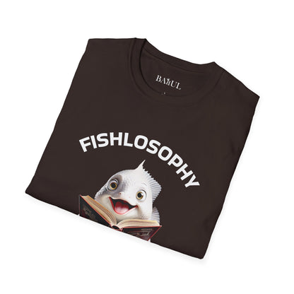 Fishlosophy Unisex T-Shirt - Ocean Vibes and Life's Questions Design - PEARLS OF WISDOM FROM THE FISH WORLD