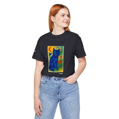 CATART Unisex Jersey Cat T-Shirt - MARC CHAGALL - Iconic Painting Reimagined with Cats