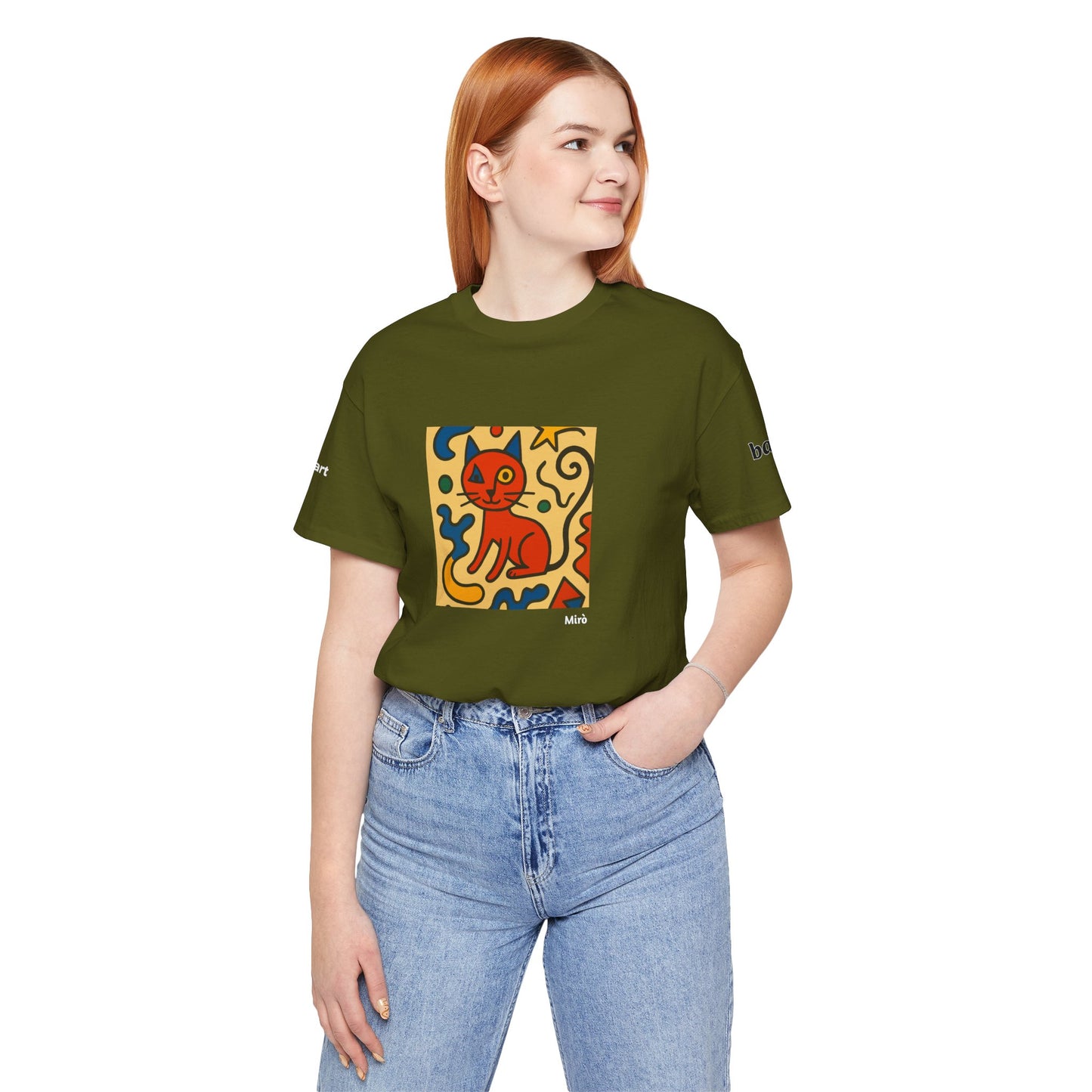 CATART Unisex Jersey Cat T-Shirt - MIRO - Iconic Painting Reimagined with Cats