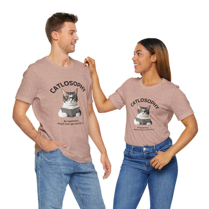 Catlosophy Unisex Jersey Short Sleeve Tee –  "Be mysterious" Design