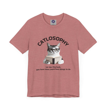 Catlosophy Unisex Jersey Short Sleeve Tee –  "Let the dog bark" Design
