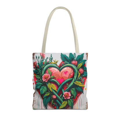 Artistic Surge - Eco-Friendly Canvas Tote Bag - HEARTS OF LOVE