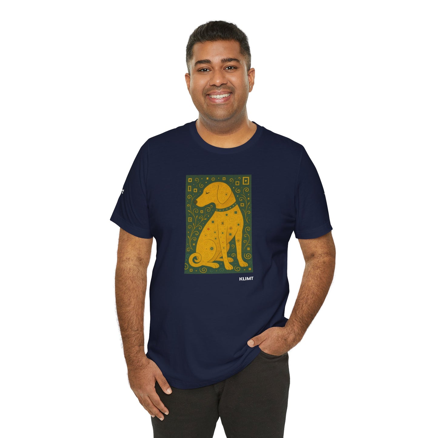 DOGART Unisex Jersey Dog T-Shirt - KLIMT - Iconic Painting Reimagined with Dogs