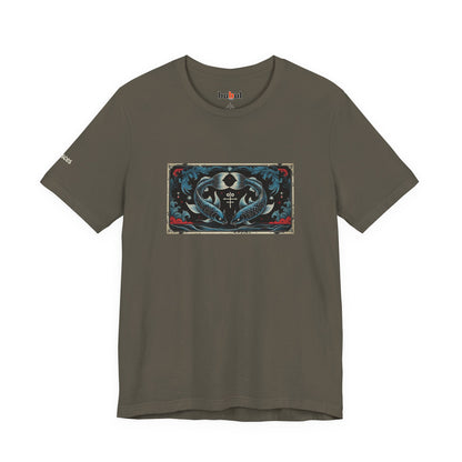 Pisces - Gothic Zodiac T-Shirt. Zodiac in the Shadows