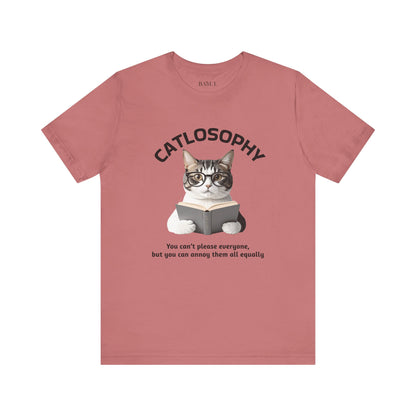 Catlosophy Unisex Jersey Short Sleeve Tee –  "You can't please everyone" Design