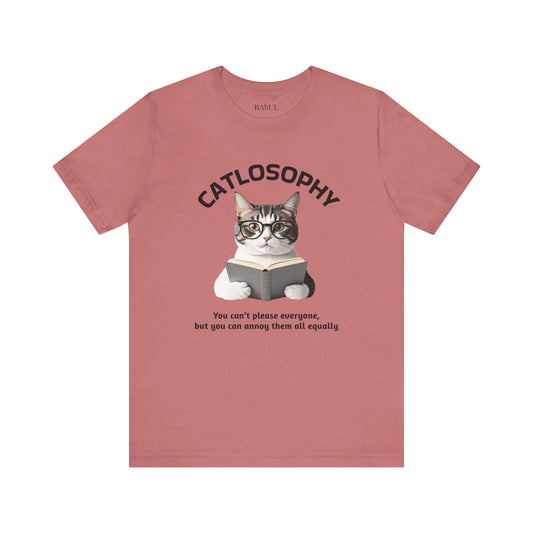 Catlosophy Unisex Jersey Short Sleeve Tee –  "You can't please everyone" Design