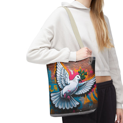 Artistic Surge - Eco-Friendly Canvas Tote Bag - PEACE