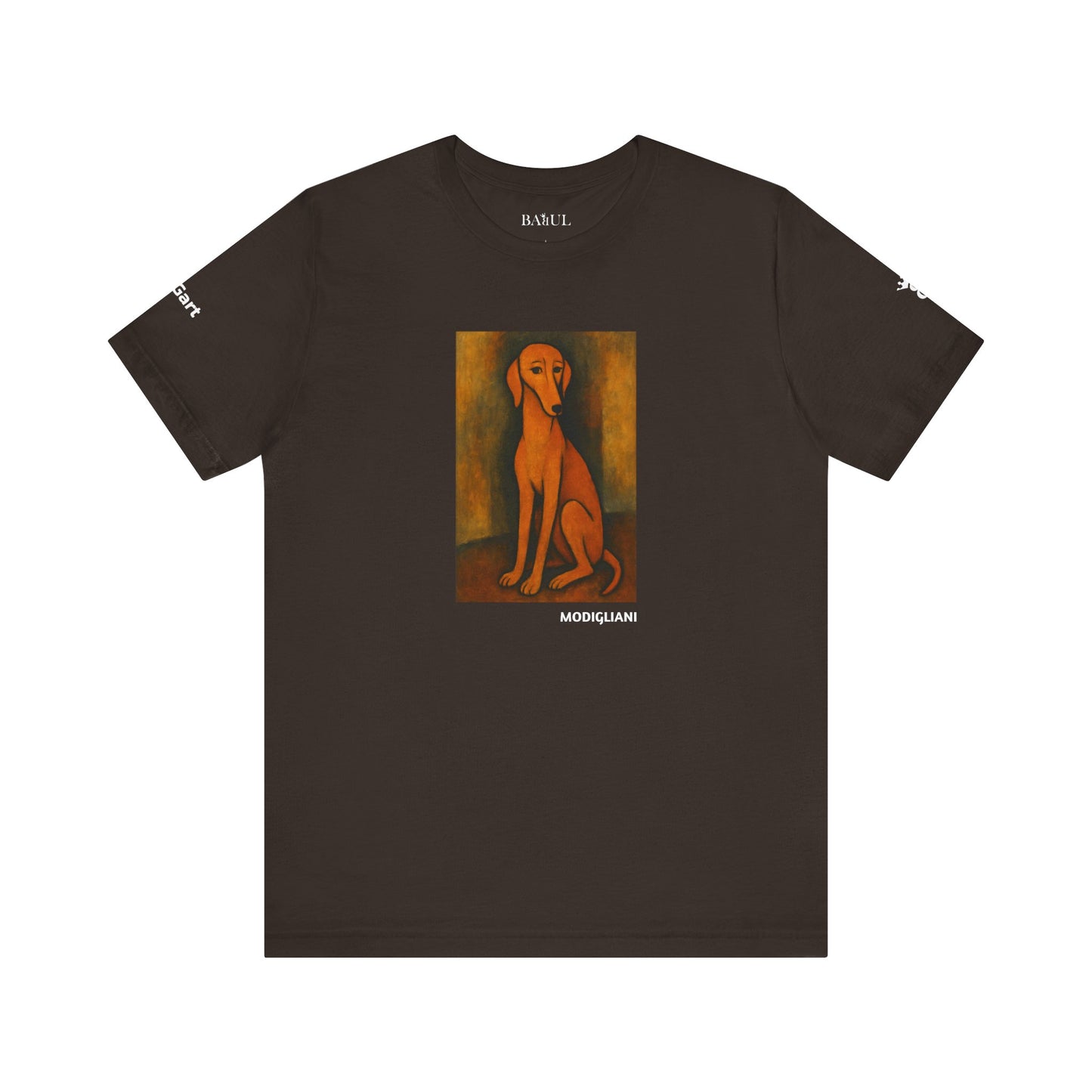 DOGART Unisex Jersey DOG T-Shirt - MODIGLIANI - Iconic Painting Reimagined with Dogs