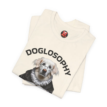 Doglosophy Unisex Jersey Short Sleeve Tee –  "Dogs are like humans without the flaws" Design
