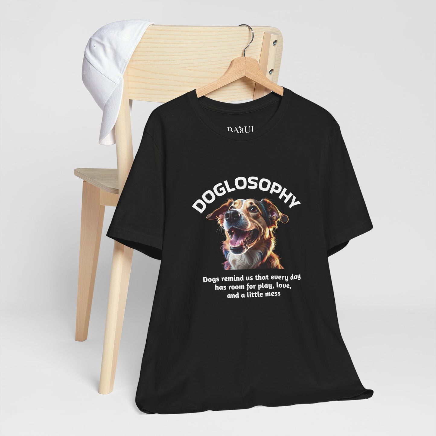 Doglosophy Unisex Jersey Short Sleeve Tee –  "Dog Remind Us" Design