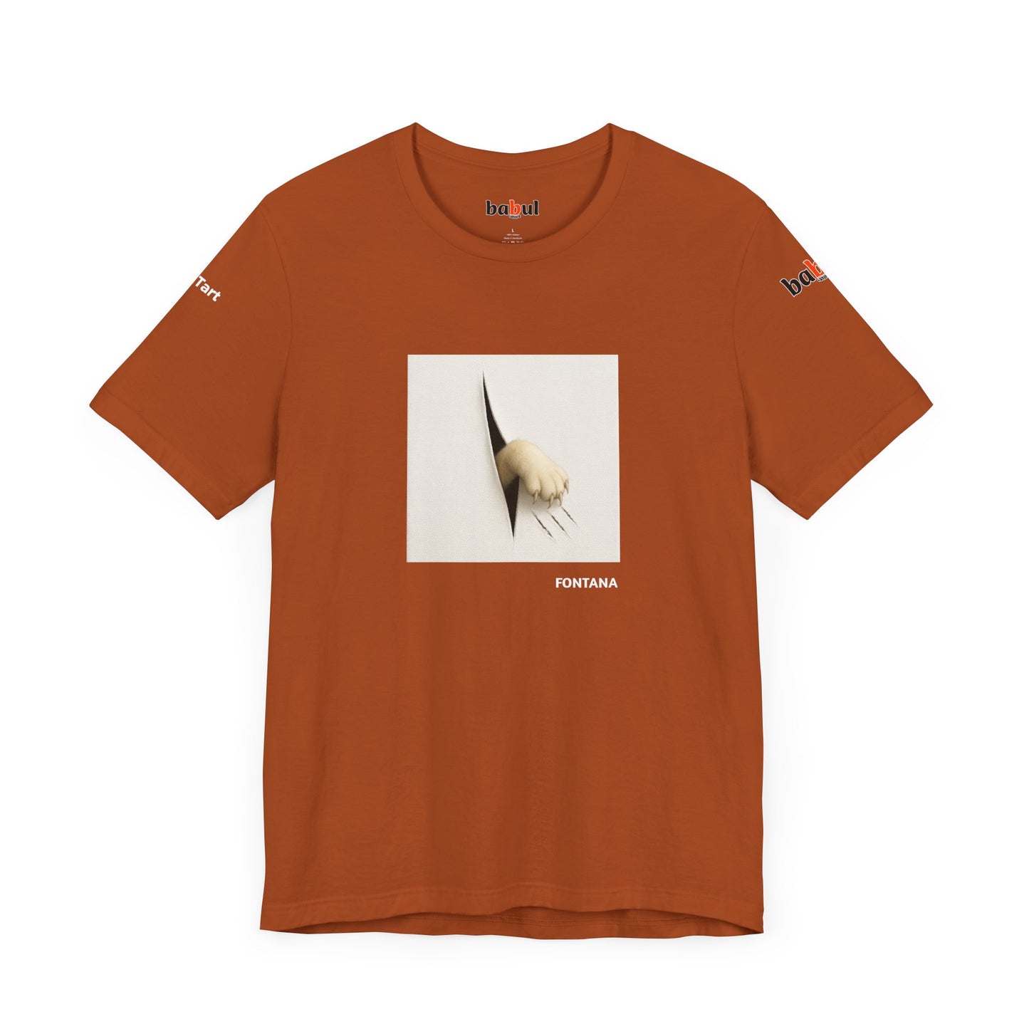 CATART Unisex Jersey Cat T-Shirt - FONTANA - Iconic Painting Reimagined with Cats