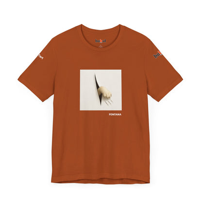 CATART Unisex Jersey Cat T-Shirt - FONTANA - Iconic Painting Reimagined with Cats