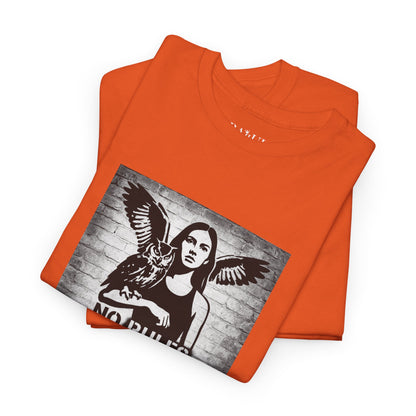 Rebel Graphic Tee - Unisex Heavy Cotton T-Shirt for the Wild at Heart. Rebel Tees, Born to Be Worn - NO RULES, JUST INSTINCT