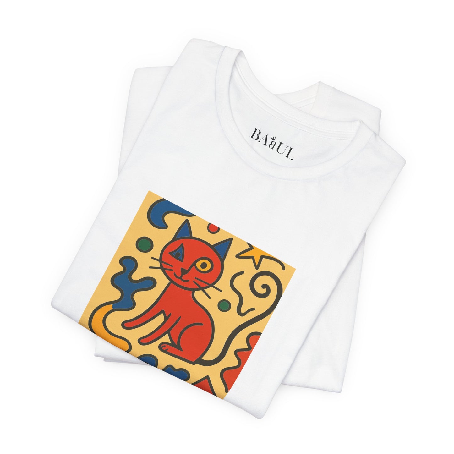 CATART Unisex Jersey Cat T-Shirt - MIRO - Iconic Painting Reimagined with Cats