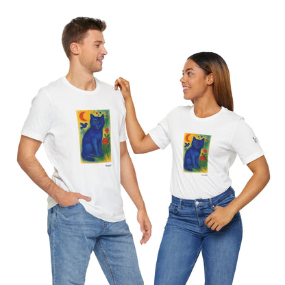 CATART Unisex Jersey Cat T-Shirt - MARC CHAGALL - Iconic Painting Reimagined with Cats