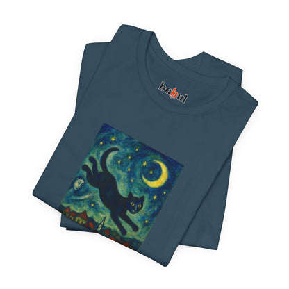 CATART Unisex Jersey Cat T-Shirt - MARC CHAGALL - Iconic Painting Reimagined with Cats