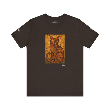 CATART Unisex Jersey Cat T-Shirt - KLIMT - Iconic Painting Reimagined with Cats