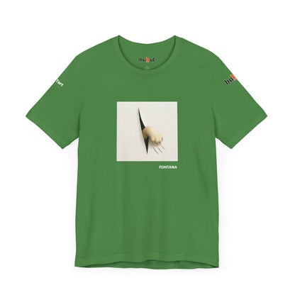 CATART Unisex Jersey Cat T-Shirt - FONTANA - Iconic Painting Reimagined with Cats