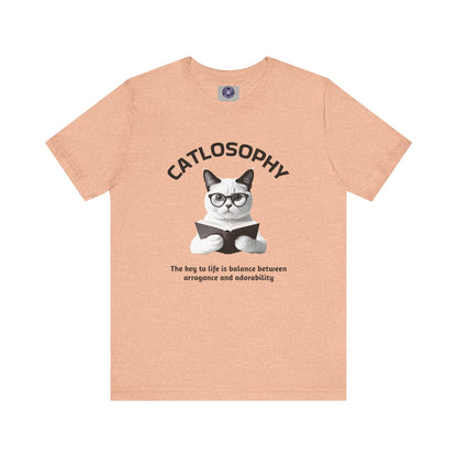 Catlosophy Unisex Jersey Short Sleeve Tee –  "The Key to Life" Design