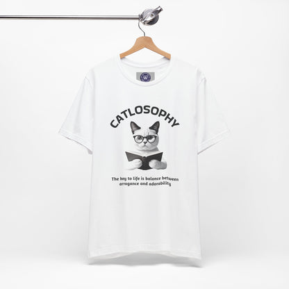 Catlosophy Unisex Jersey Short Sleeve Tee –  "The Key to Life" Design