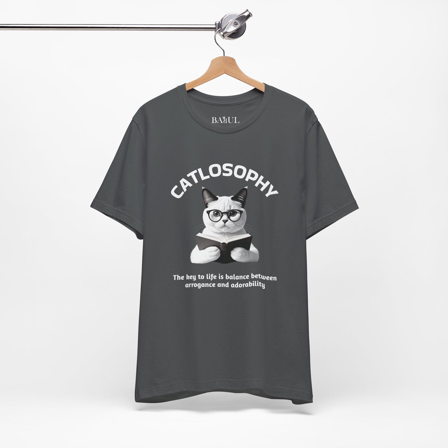 Catlosophy Unisex Jersey Short Sleeve Tee –  "The Key to Life" Design