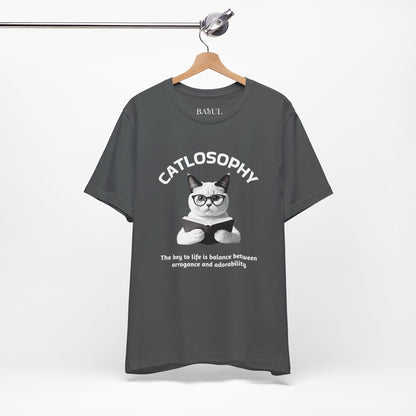 Catlosophy Unisex Jersey Short Sleeve Tee –  "The Key to Life" Design