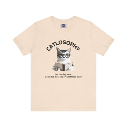 Catlosophy Unisex Jersey Short Sleeve Tee –  "Let the dog bark" Design