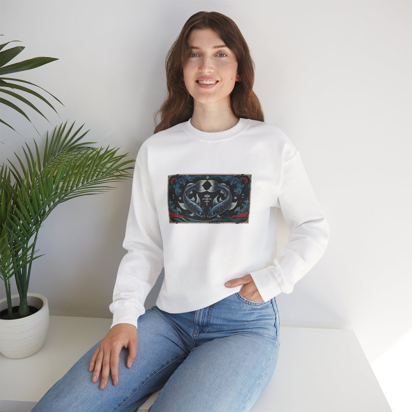 Pisces - Gothic Zodiac Blue Sweatshirt