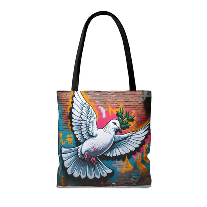 Artistic Surge - Eco-Friendly Canvas Tote Bag - PEACE