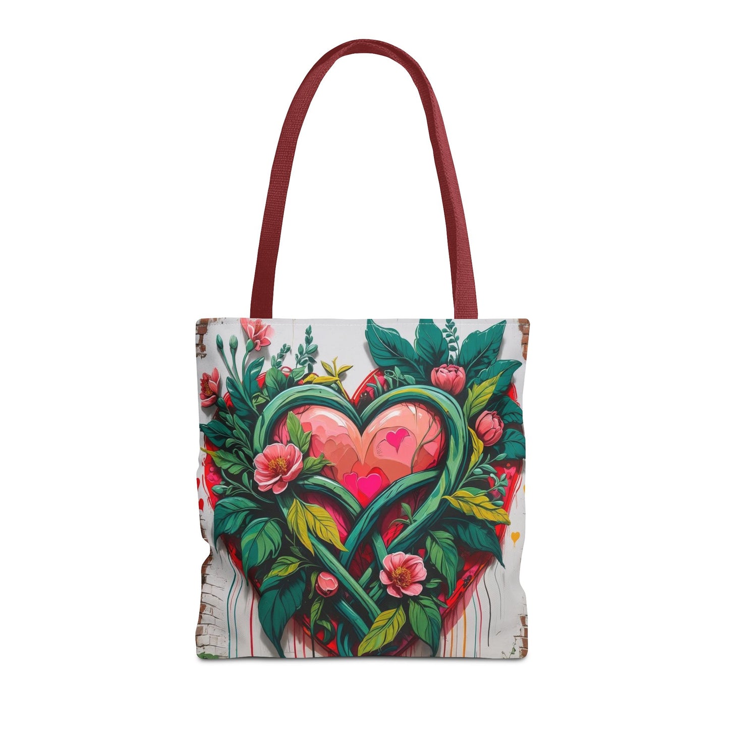 Artistic Surge - Eco-Friendly Canvas Tote Bag - HEARTS OF LOVE