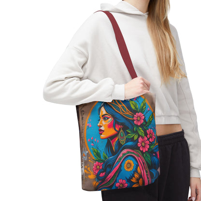Artistic Surge - Eco-Friendly Canvas Tote Bag - FLOWERING WOMAN