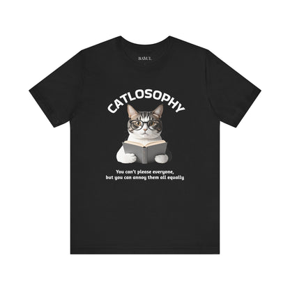 Catlosophy Unisex Jersey Short Sleeve Tee –  "You can't please everyone" Design