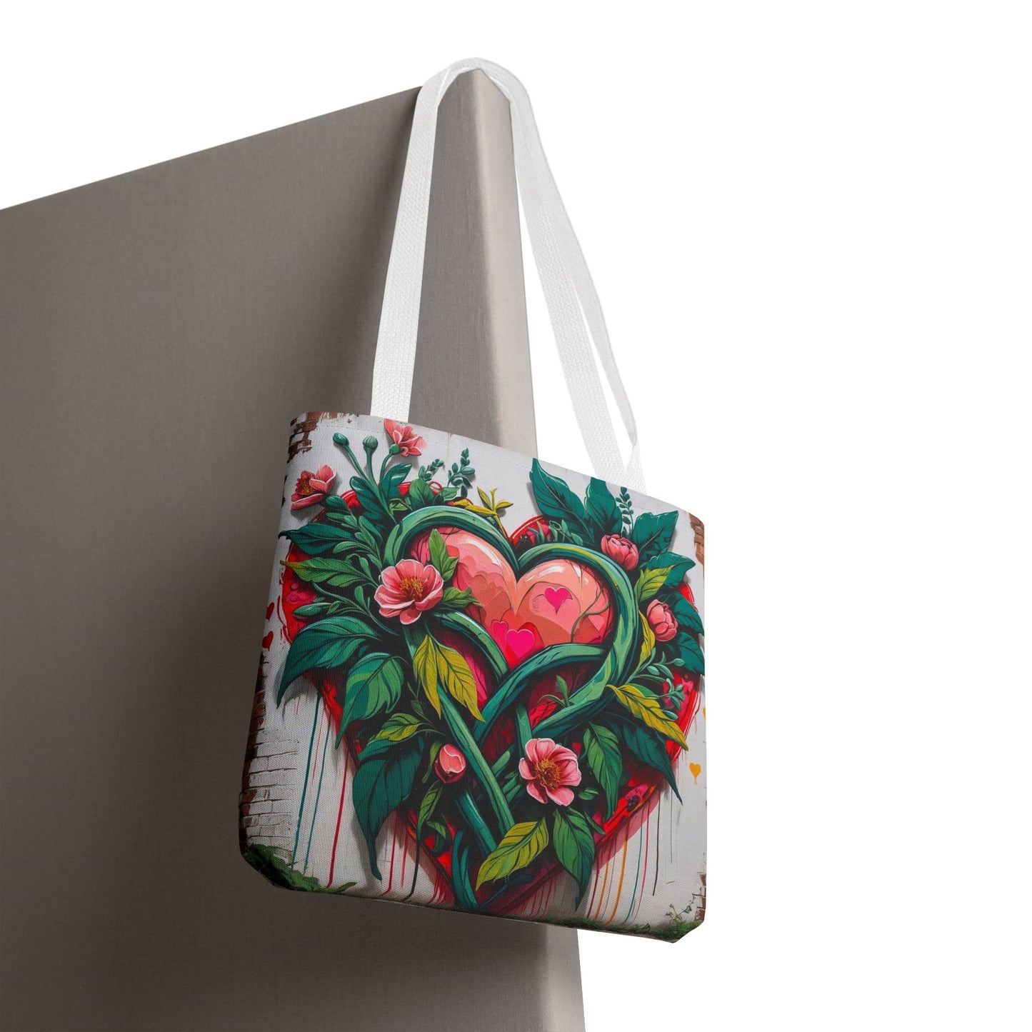 Artistic Surge - Eco-Friendly Canvas Tote Bag - HEARTS OF LOVE