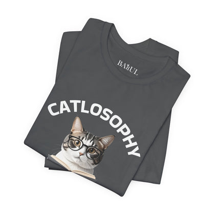 Catlosophy Unisex Jersey Short Sleeve Tee –  "Be mysterious" Design