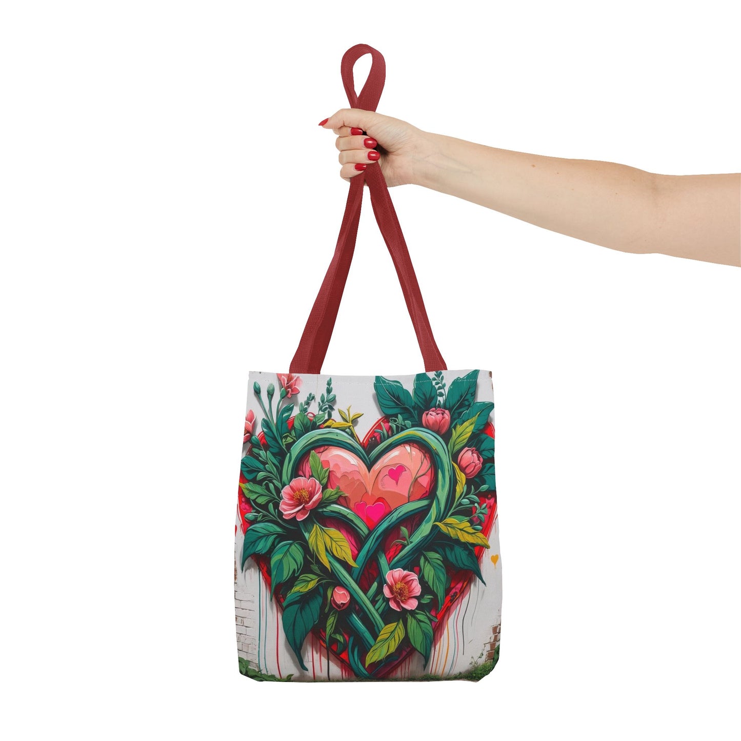 Artistic Surge - Eco-Friendly Canvas Tote Bag - HEARTS OF LOVE