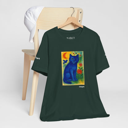 CATART Unisex Jersey Cat T-Shirt - MARC CHAGALL - Iconic Painting Reimagined with Cats