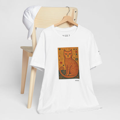 CATART Unisex Jersey Cat T-Shirt - KLIMT - Iconic Painting Reimagined with Cats