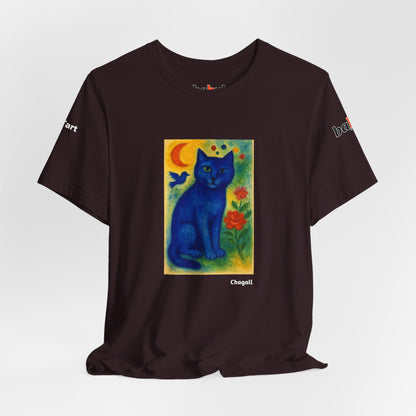 CATART Unisex Jersey Cat T-Shirt - MARC CHAGALL - Iconic Painting Reimagined with Cats