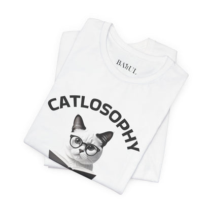 Catlosophy Unisex Jersey Short Sleeve Tee –  "The Key to Life" Design
