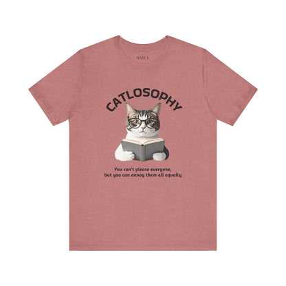 Catlosophy Unisex Jersey Short Sleeve Tee –  "You can't please everyone" Design