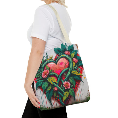 Artistic Surge - Eco-Friendly Canvas Tote Bag - HEARTS OF LOVE