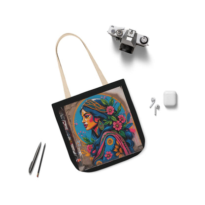 Artistic Surge - Eco-Friendly Canvas Tote Bag - FLOWERED WOMAN